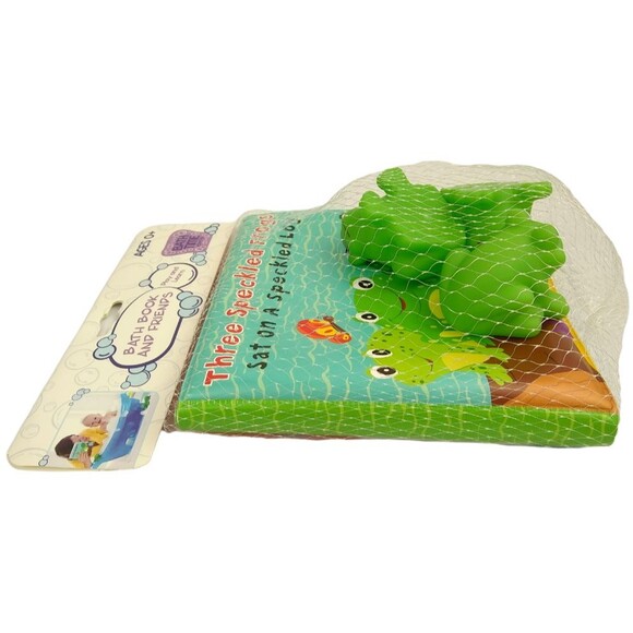 Bath Time Fun Three Speckled Frogs Waterproof Book 3 Squirty Toys Squirt Frog 0+ - Picture 5 of 16